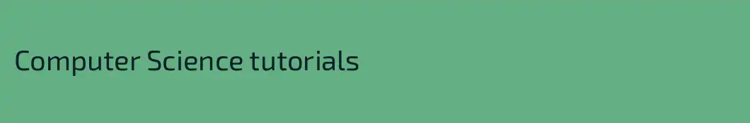 Computer Science tutorials